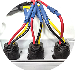 3 prong auxiliary power strip outlet with adjustable polarity